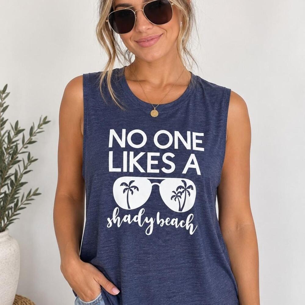 Navy blue tank top